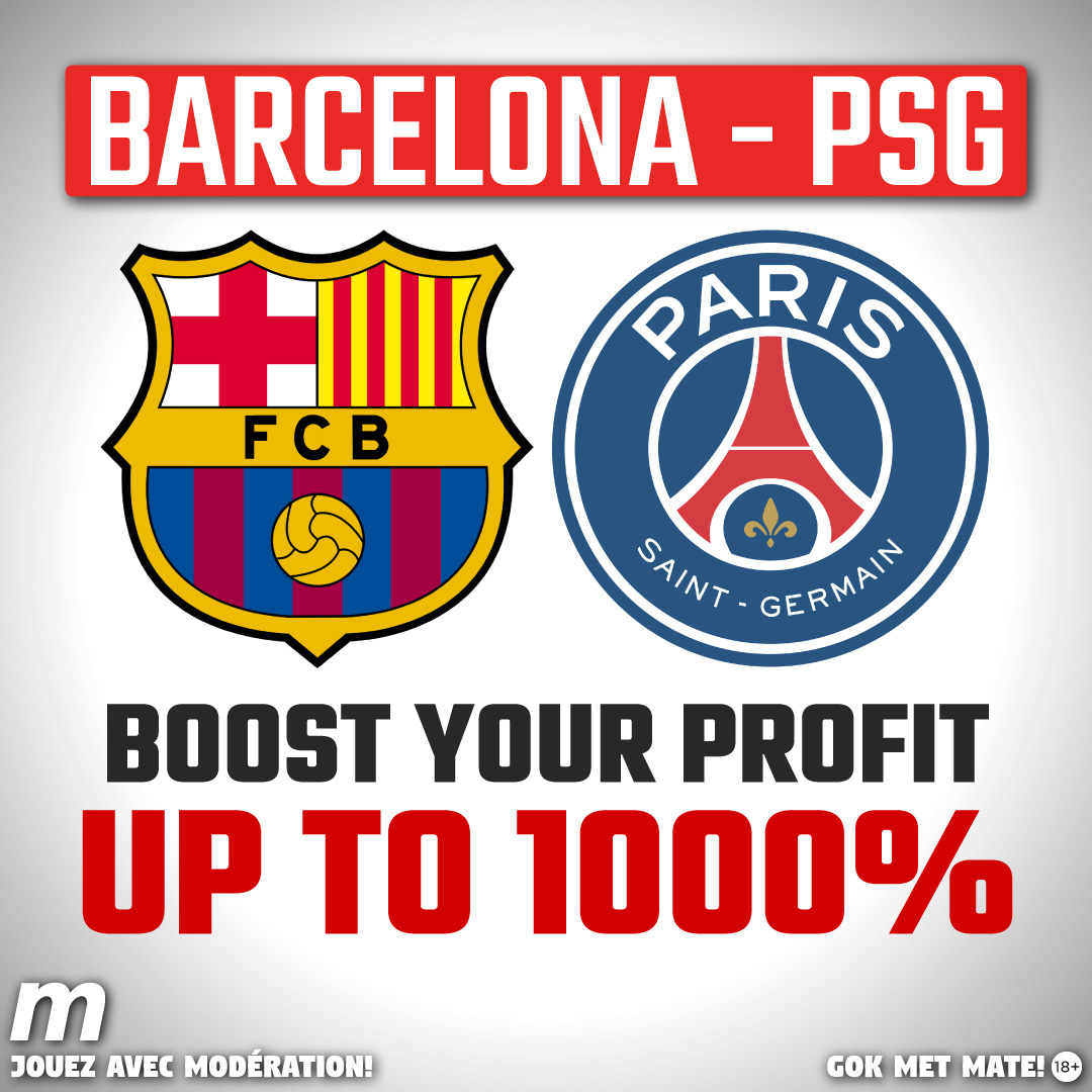 Champions league 16/02/2021 | Bet on Barcelona vs PSG