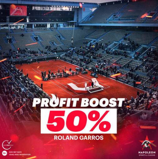 Napoleongames geeft 50% profit boost op Roland Garros