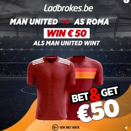 Manchester United versus AS Roma | Ontvang € 50 als Manchester United wint!
