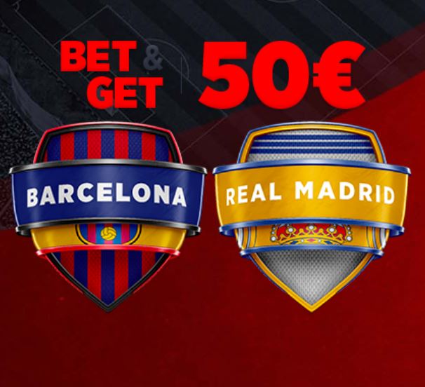 Barcelona FC vs Real Madrid - Bet & get €50