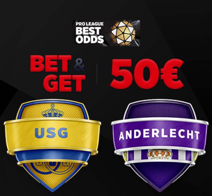Union SG vs RSC Anderlecht - Bet & get €50