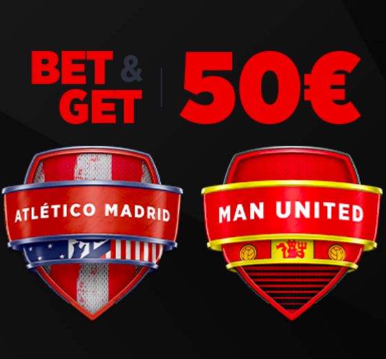 Ladbrokes.be Bet & Get promo op de 8ste finales van de Champions League Atlético Madrid vs Manchester Utd