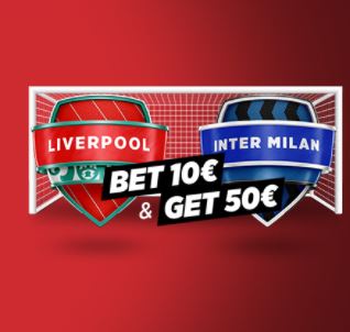 Liverpool FC vs Inter Milan Bet & Get promotion on Ladbrokes.be