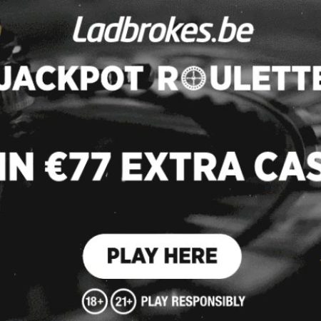 Win €77 extra with Ladbrokes jackpot roulette