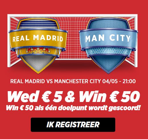 €50 EXTRA CONTANT | Real MADRID vs MAN CITY