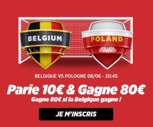 Belgique vs Pologne sur Ladbrokes