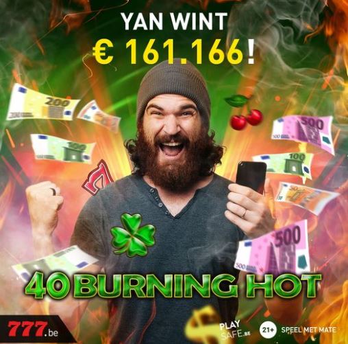 Yan won the insane amount of €161,166 on 777