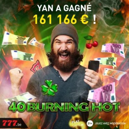 Yan a remporté la somme folle de 161 166 € sur 777