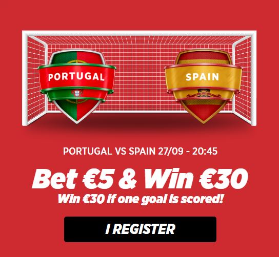 Extra cash during PORTUGAL vs SPAIN on 27/09