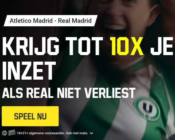 Real Madrid wint of gelijk? Win 10 x je inzet