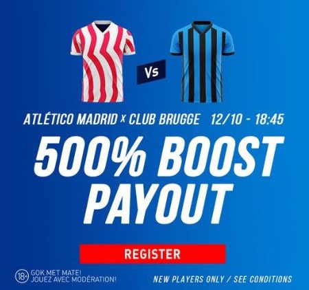 Atlético Madrid vs Club Bruges | 500 % d’augmentation