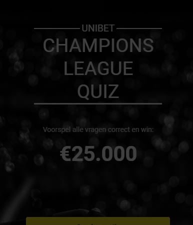 €25.000 te winnen met Champions-League quiz