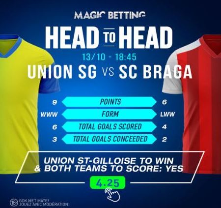⚔️ Follow Union St.-Gilloise – SC Braga on MagicBetting