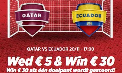 Qatar vs Ecuador | Extra contant geld