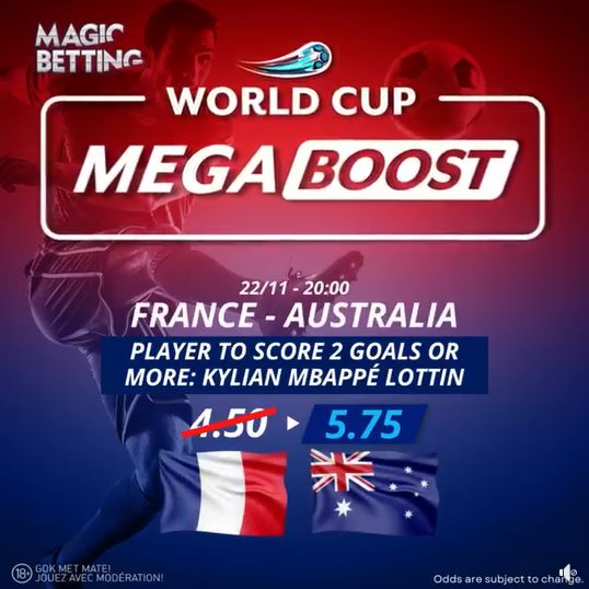 WK mega boost voor Frankrijk vs Australië