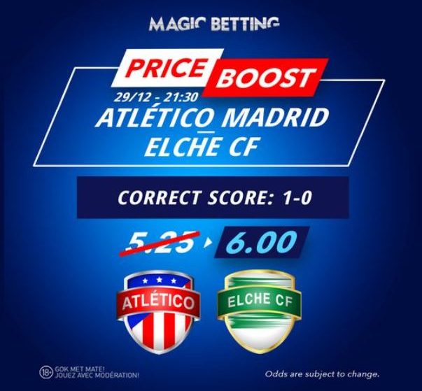 Price boost pour la Liga | Atlético Madrid vs Elche CF