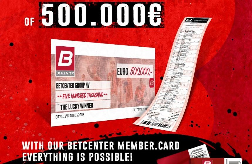 €500.000 voor de 1ste keer ooit bij Betcenter gewonnen