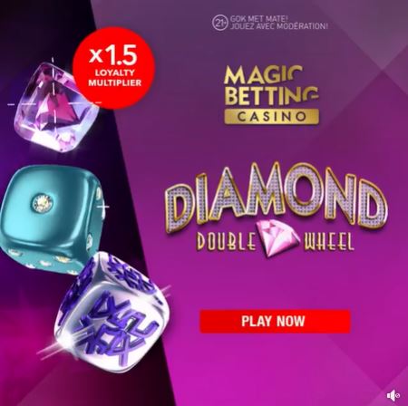 With Diamond Double Wheel you enjoy the double action game