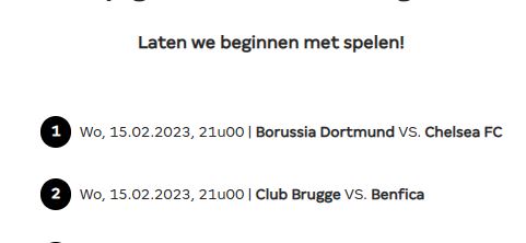 Odds boost Champions League 15-02-2023