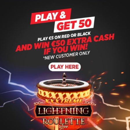 Maak kans op extra cash met de Lightning Roulette