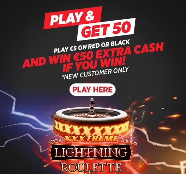 Maak kans op extra cash met de Lightning Roulette