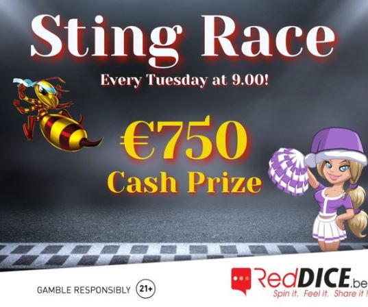 Op dinsdag is er het Sting Race toernooi op RedDice!