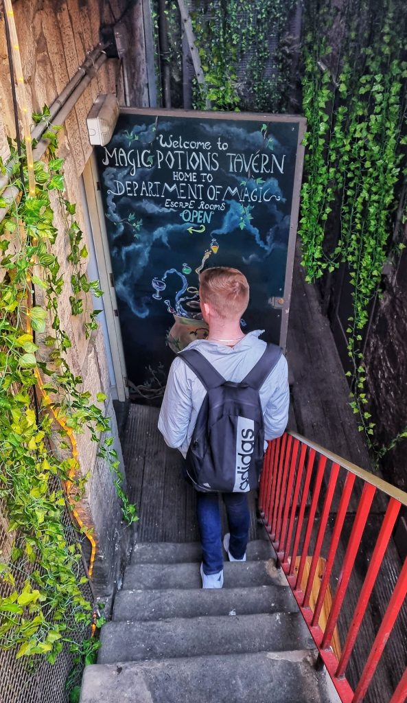On our way to the Harry Potter themed Escape Room and Cocktail Making Experience in Edinburgh