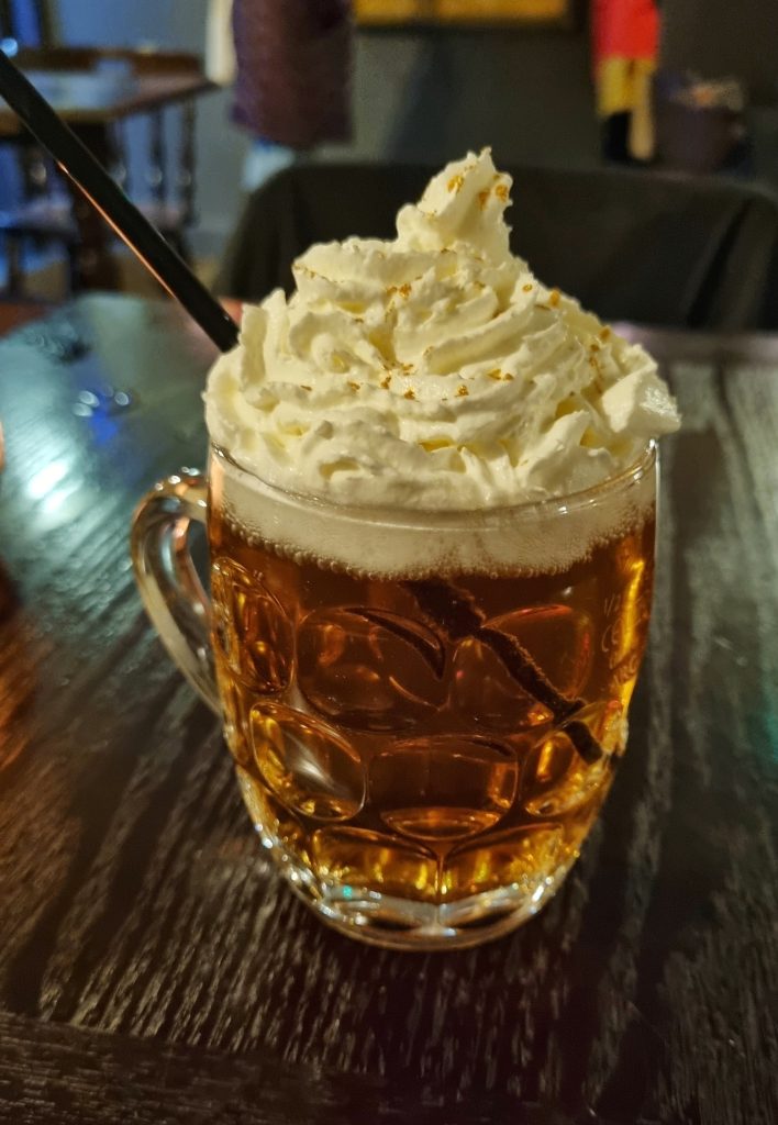 Alcoholic Butterbeer from the Harry Potter Cocktail Making Experience