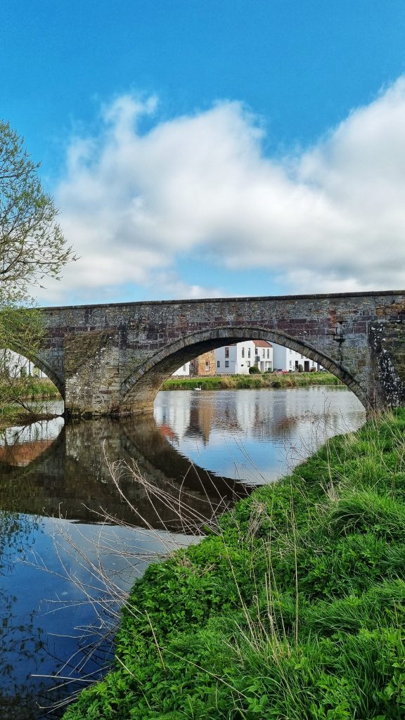 Enjoying the beautiful views of Nungate Bridge.