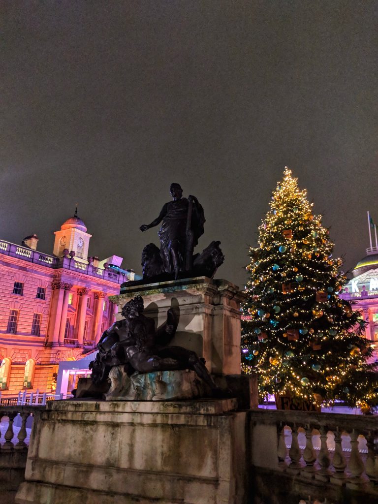 Night time in London in Christmas 