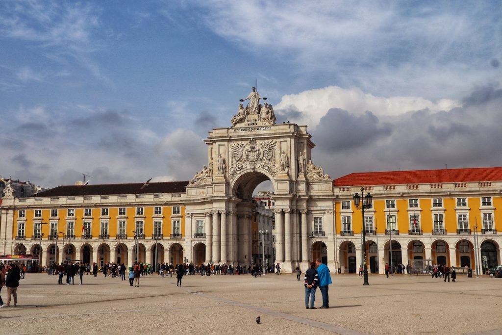 Image from the Praca do Comercio the main square in Lisbon