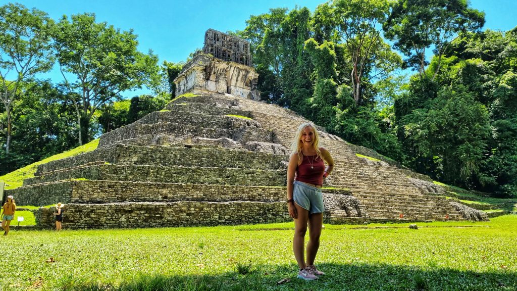 Amy enjoying some of the beautiful ruins in Palenque.