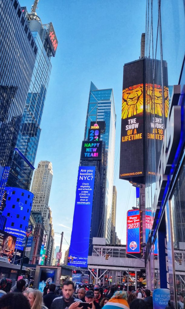 Times Square on New Years Day