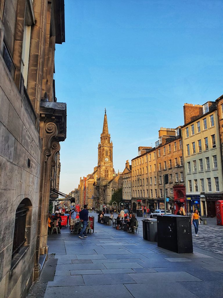 View of one of the streets in Edinburgh