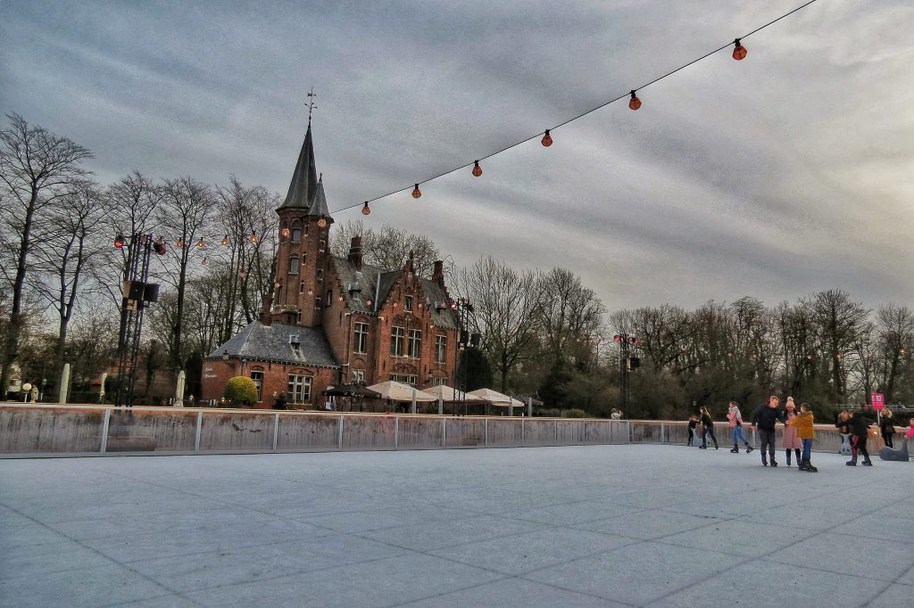 The ice skating rink in Bruges