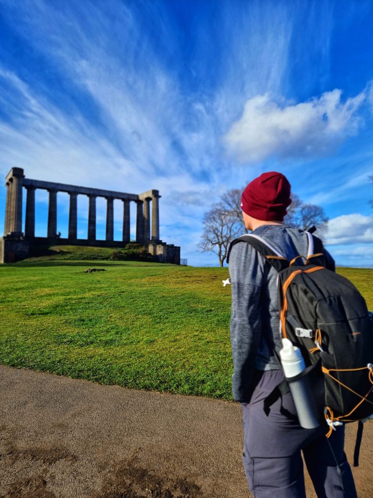 Calton Hill monument.