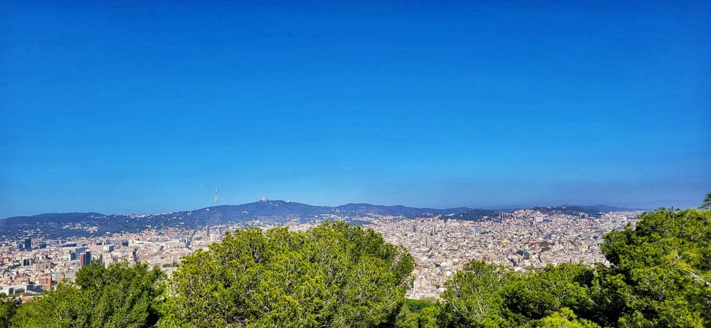 Viewpoint of Barcelona from Monjuic.