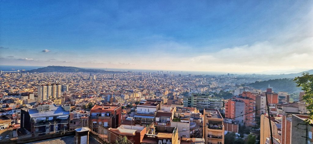Viewpoint over Barcelona city. One of the best tips for Barcelona is visit during off peak seasons so that you can avoid crowds and get incredible views.