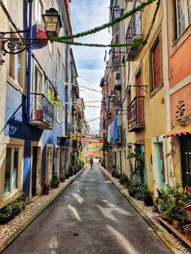 One of the beautiful streets in Lisbon