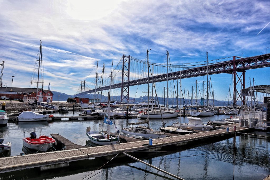 The beautiful Lisbon marina.