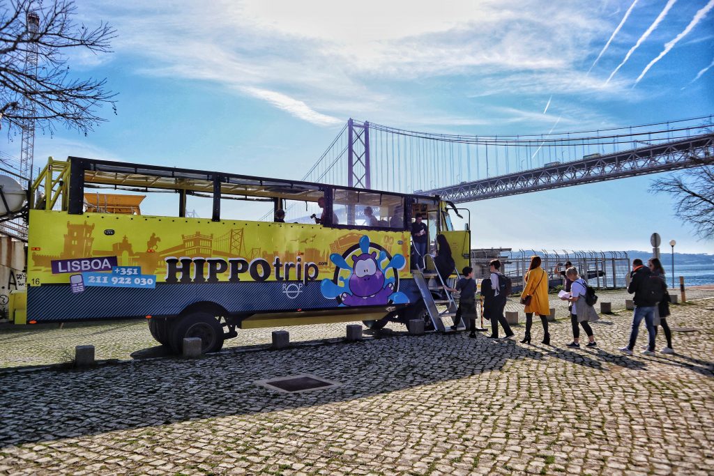 The hippo trip bus is a great way to see both the land and sea whilst you're in Lisbon.