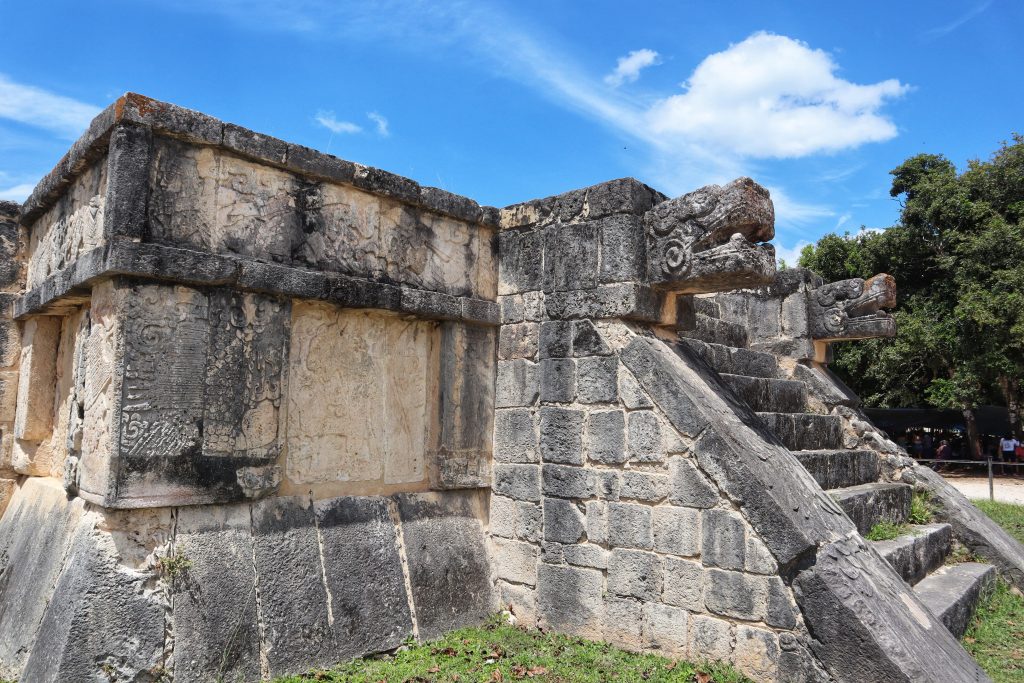 Some of the beautiful Mayan ruins at the Chichen Itza park.