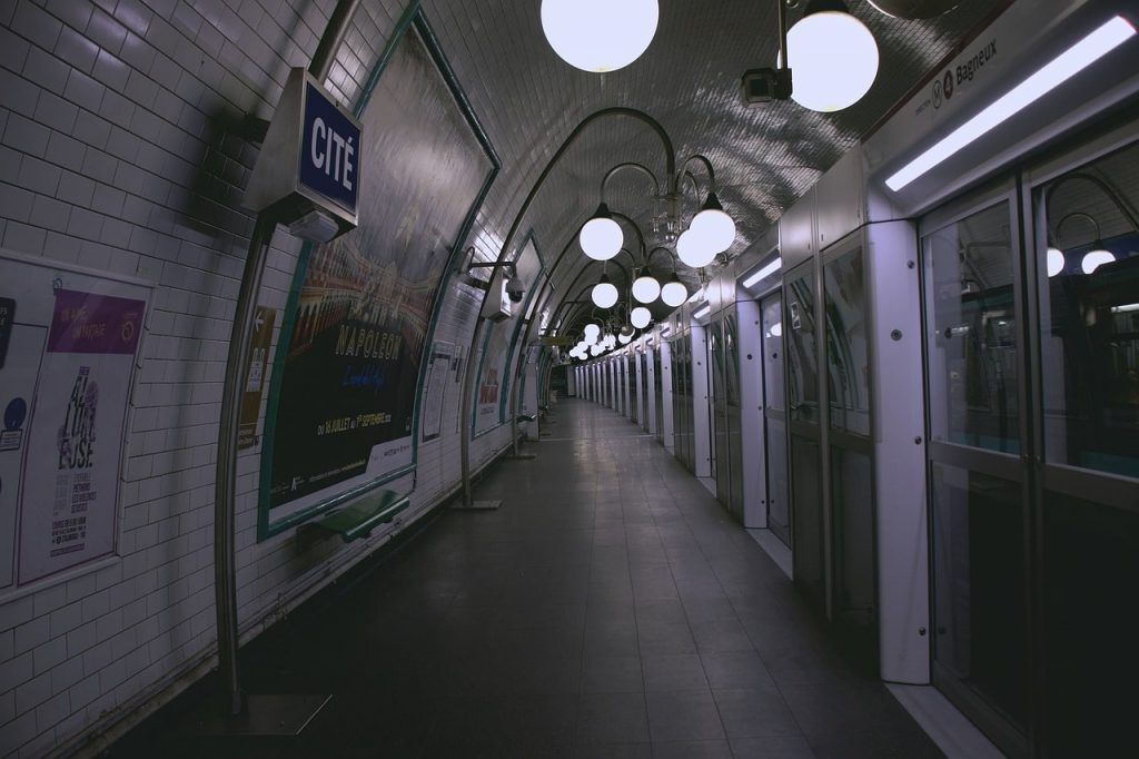 Metro station in Paris.