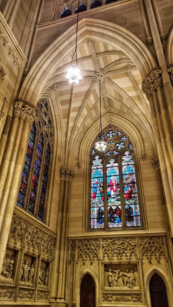 St. Patrick's Cathedral has such a beautiful interior and it was fascinating to learn more about the stained glasses like in this photo.