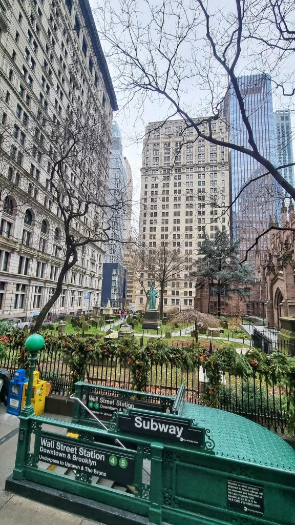 The subway at Wall Street.
