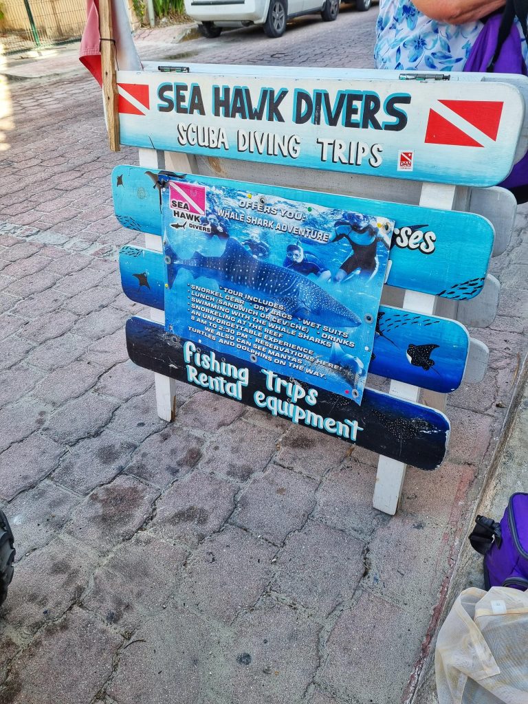 Sign for Sea Hawk Divers.