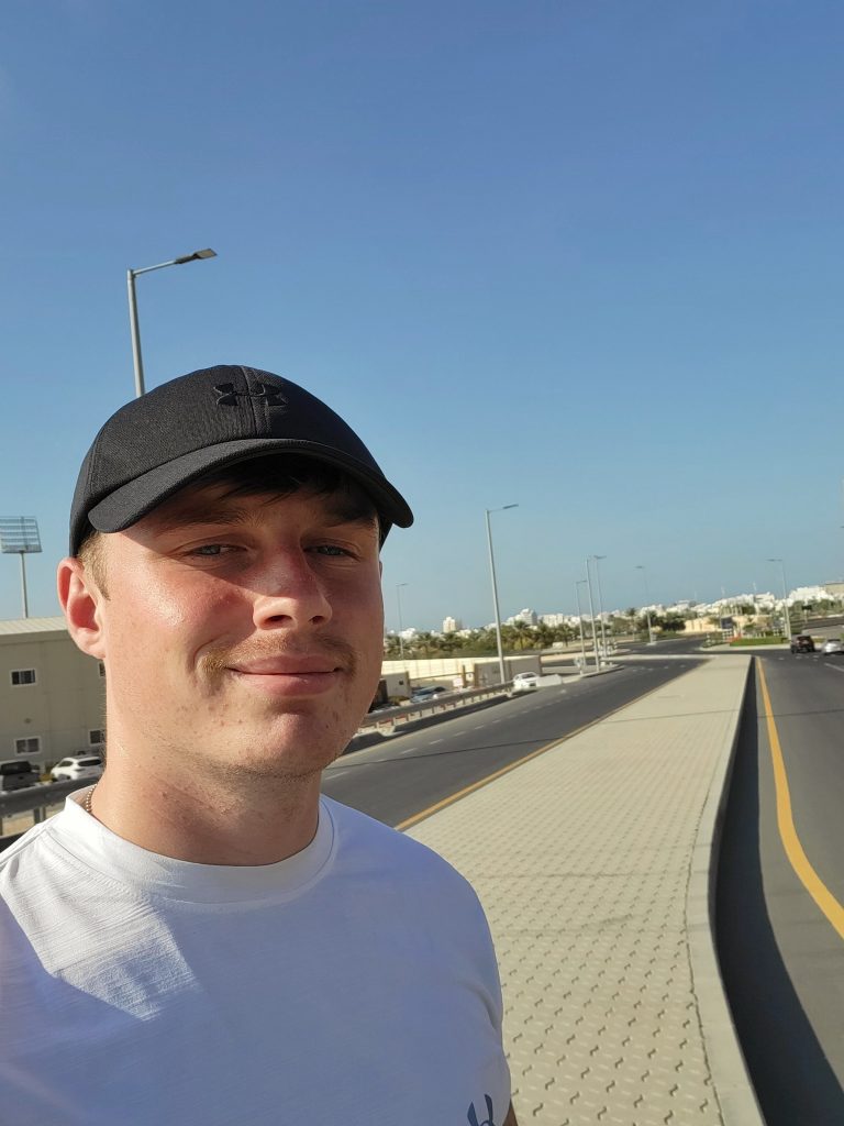 Liam enjoying exploring around Muscat.
