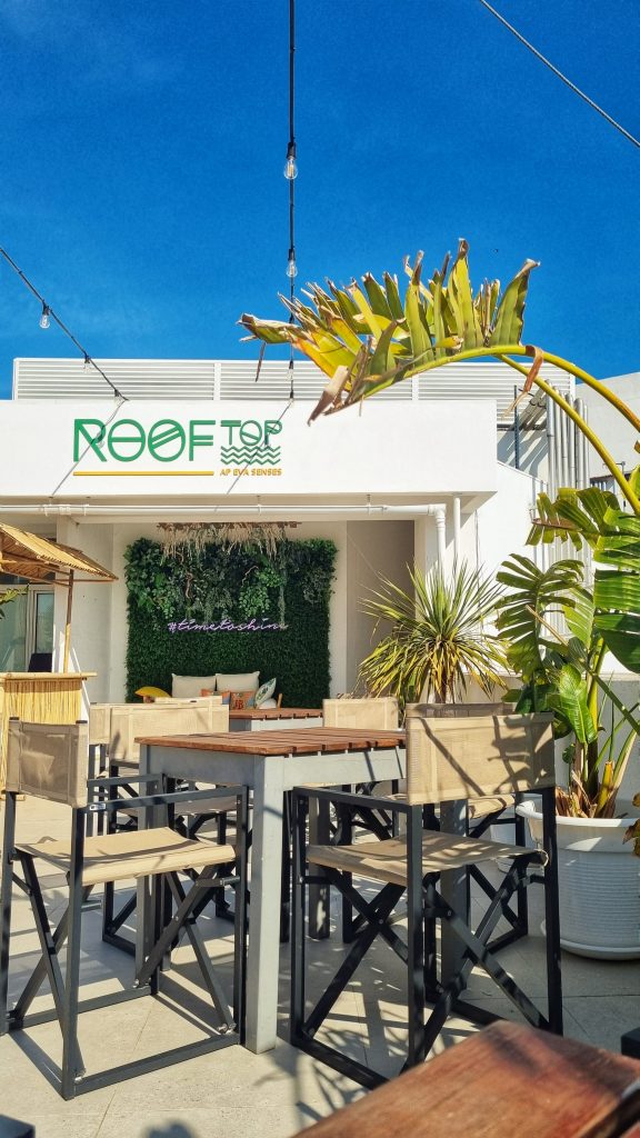 When we visited Faro we stayed at Casa Algarbe but after visiting AP Eva Senses Rooftop, we decided that the next time we visit Faro we will stay there. This image shows the tables and plants on their rooftop so if you're stuck on where to stay in Faro then AP Eva Senses would be our suggestion.