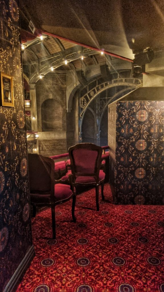 When we visited NYC, we got to See Harry Potter and the Cursed Child on Broadway. We got our own private box that this image shows just for the two of us and it was a really unique experience.