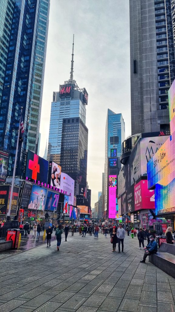 Times Square just after New Years.